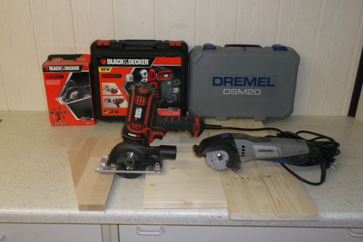 Vergleich Black+Decker Multievo gegen Dremel DSM20