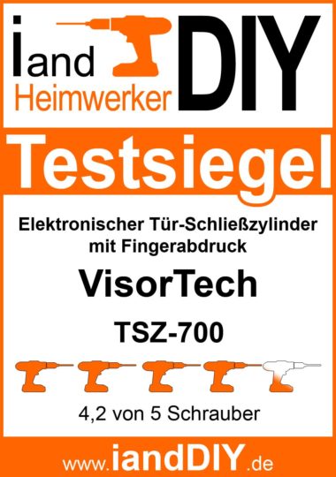 Fingerprint-Türöffner Test: VisorTech TSZ-700 Testsiegel