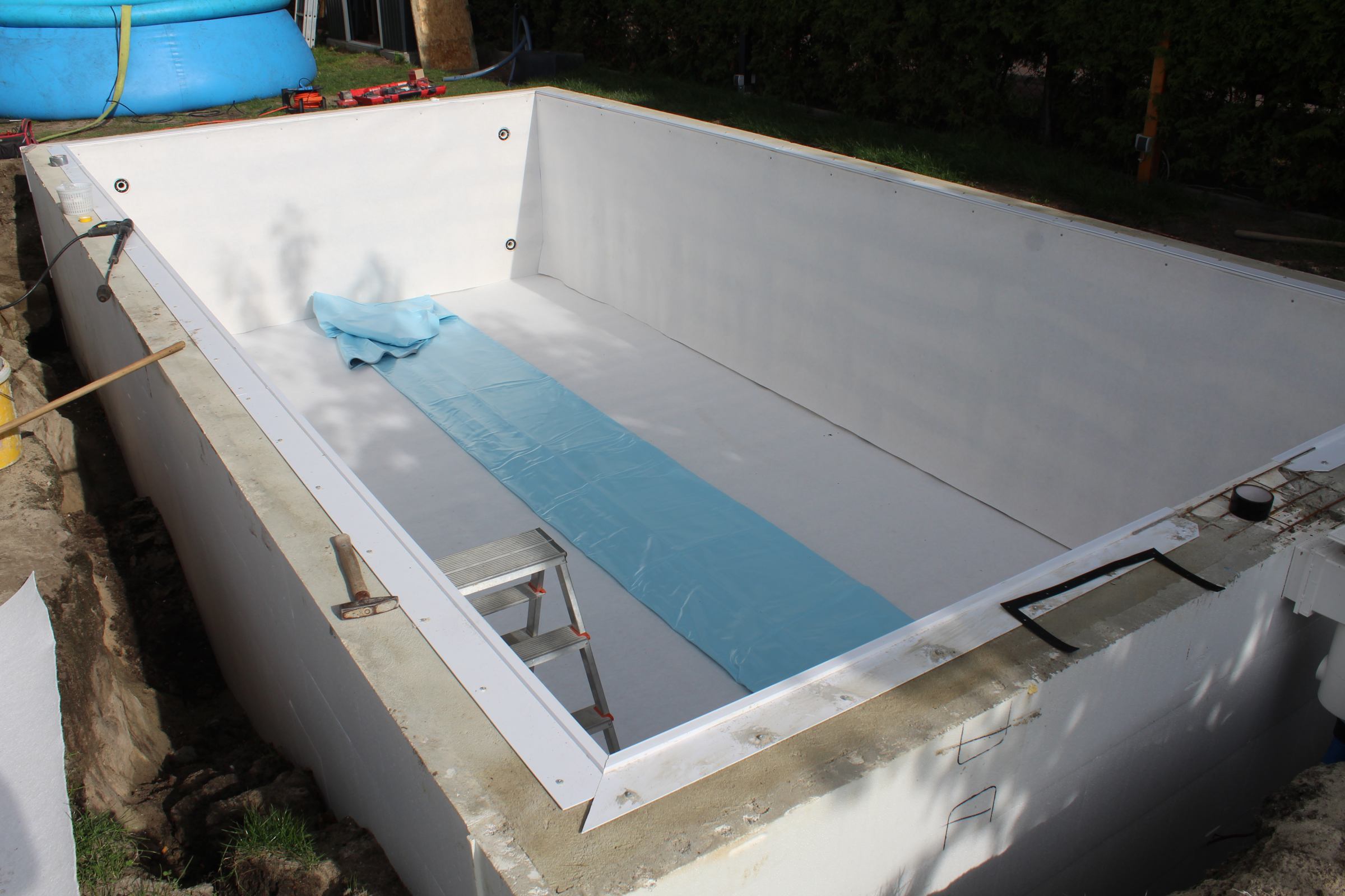 Styropor Pool selber bauen Unser Poolbau 3,5 x 7 x 1,5 m I and DIY