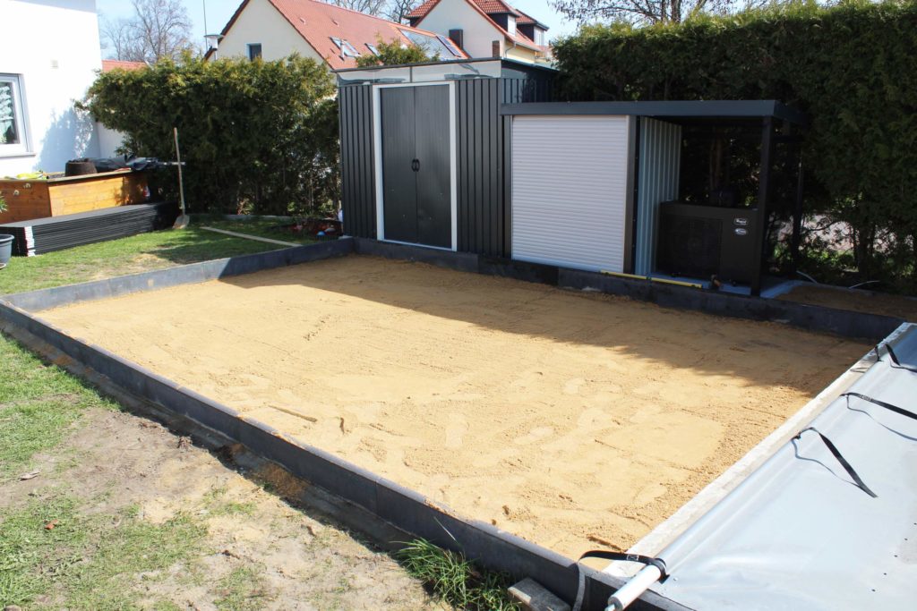 Terrasse selber bauen WPC Stelzlager