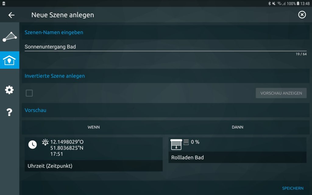 App Szene Rollladensteuerung